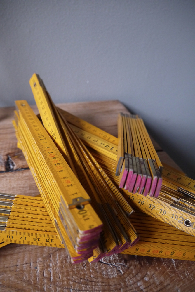 1 metre jaune pliant lot ancienne usine – Image 6