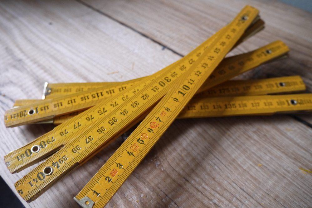 1 metre jaune pliant lot ancienne usine – Image 8