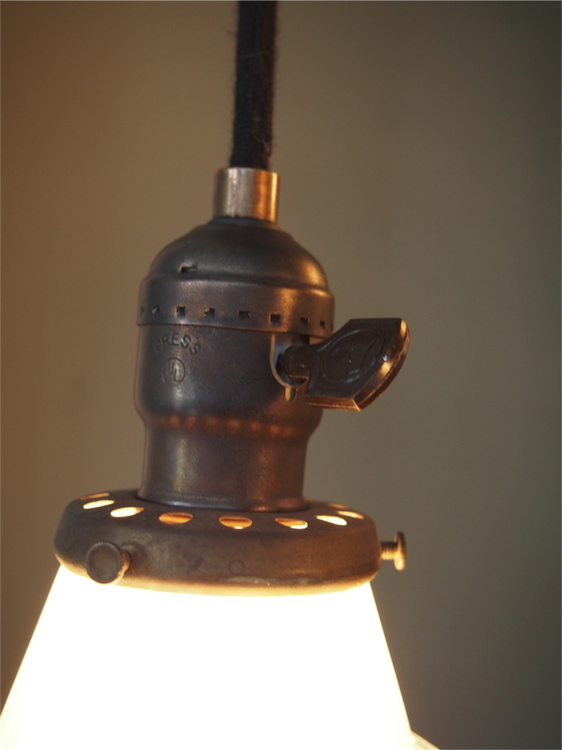 1 abat jour atelier holophane lampe industrielle USA – Image 7