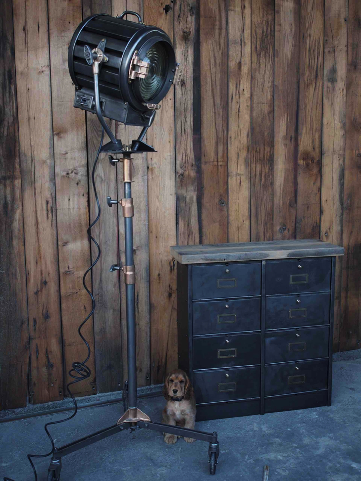 projecteur cinema hollywood Richardson 1930/40 pied roulette – Image 20