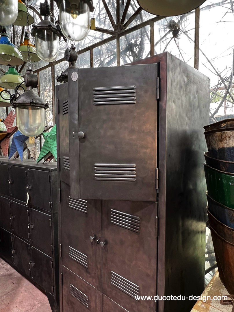 vestiaire grande armoire atelier rangement en 3 parties – Image 17