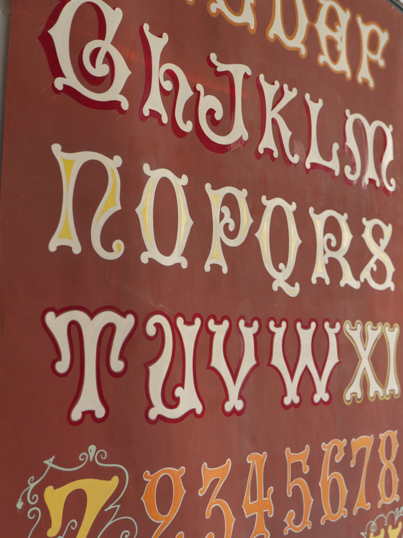 ancien abecedaire affiche de presentation peintre en lettres – Image 4