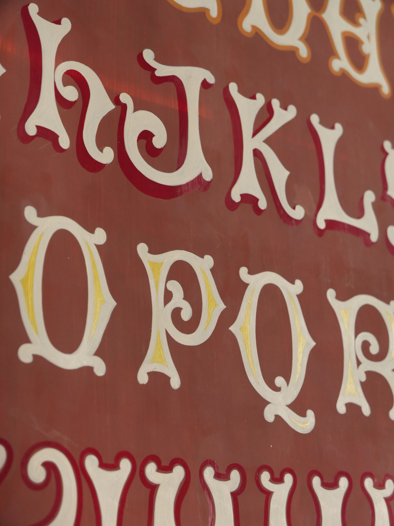 ancien abecedaire affiche de presentation peintre en lettres – Image 5