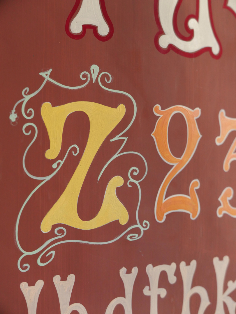 ancien abecedaire affiche de presentation peintre en lettres – Image 6