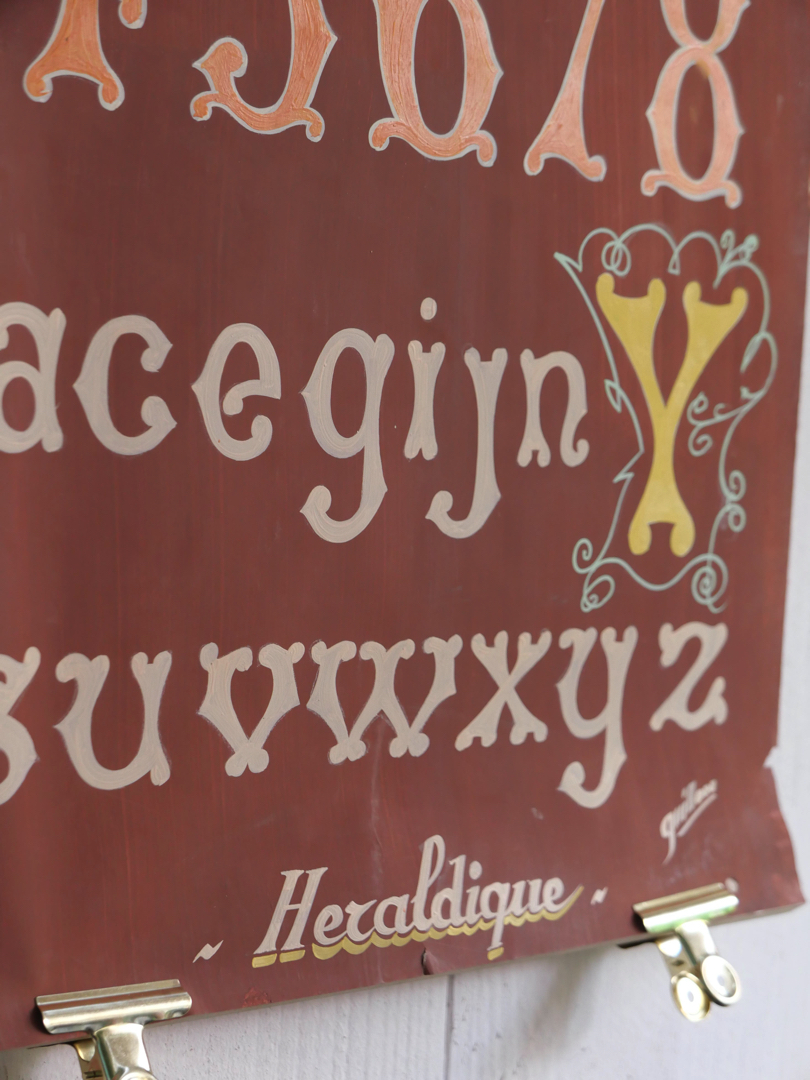 ancien abecedaire affiche de presentation peintre en lettres – Image 7