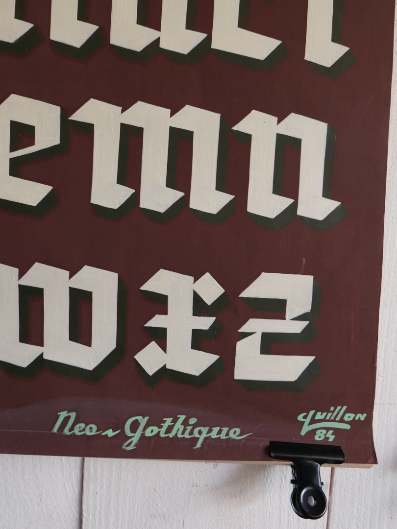 ancien abecedaire affiche de presentation peintre en lettres – Image 6