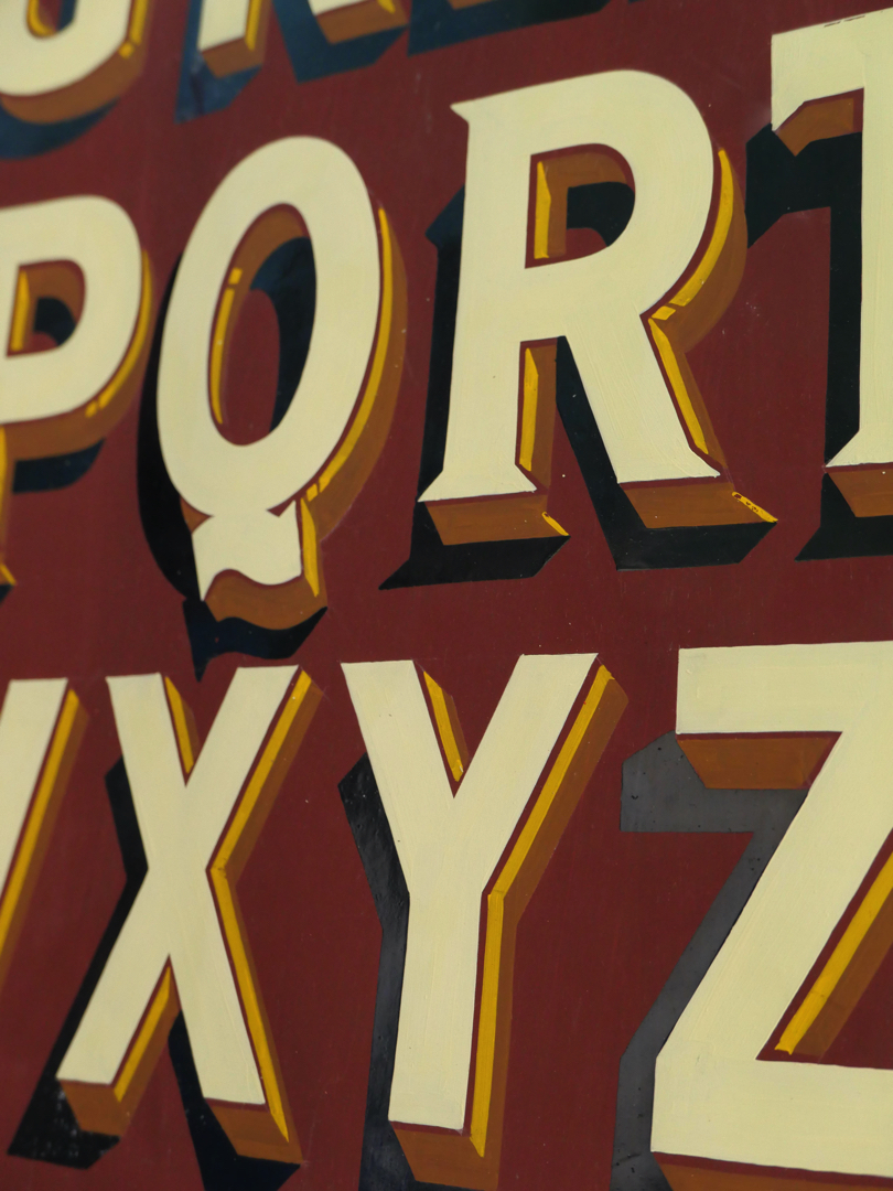 ancien abecedaire affiche de presentation peintre en lettres – Image 6