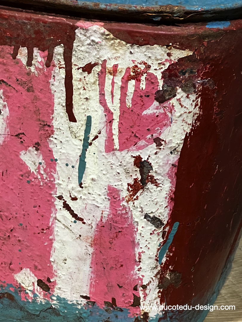 caisse de vendanges en metal patine d'origine – Image 4