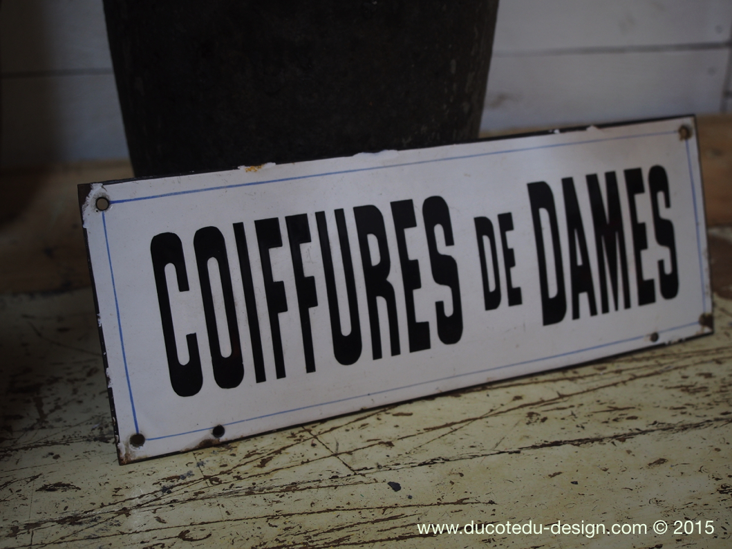 Ancienne enseigne metal coiffeur – Image 2