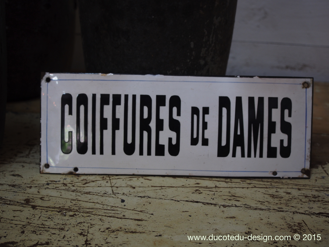 enseigne coiffures de dame emaillée – Image 4