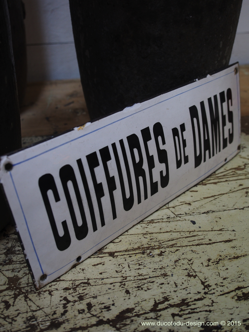 enseigne coiffures de dame emaillée – Image 8