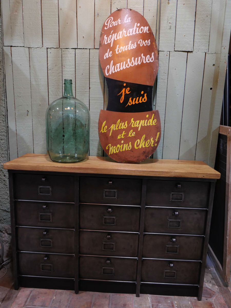 Ancienne enseigne cordonnier peinte a la main – Image 7