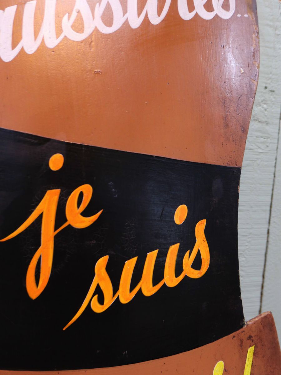 Ancienne enseigne cordonnier peinte a la main – Image 10