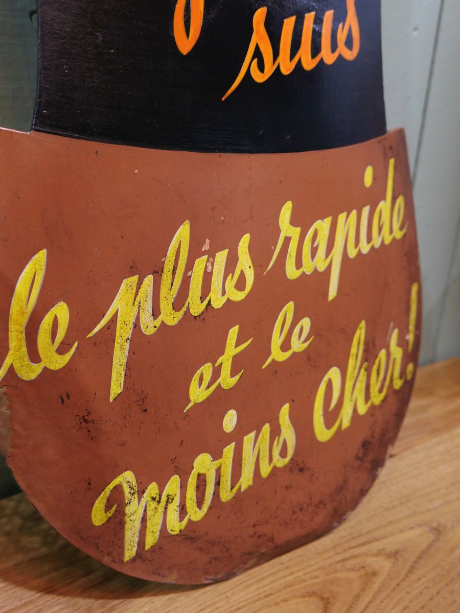 Ancienne enseigne cordonnier peinte a la main – Image 11