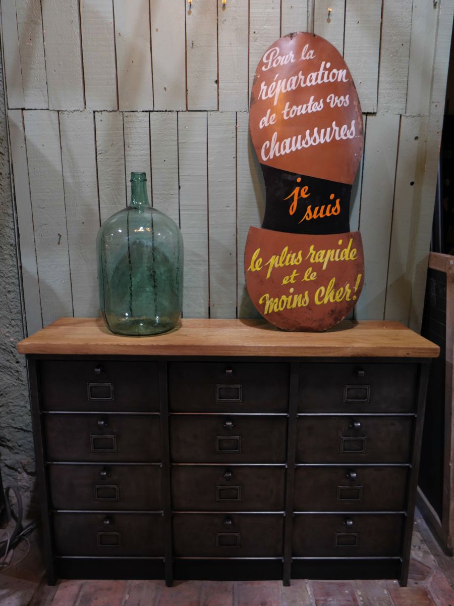 Ancienne enseigne cordonnier peinte a la main – Image 13