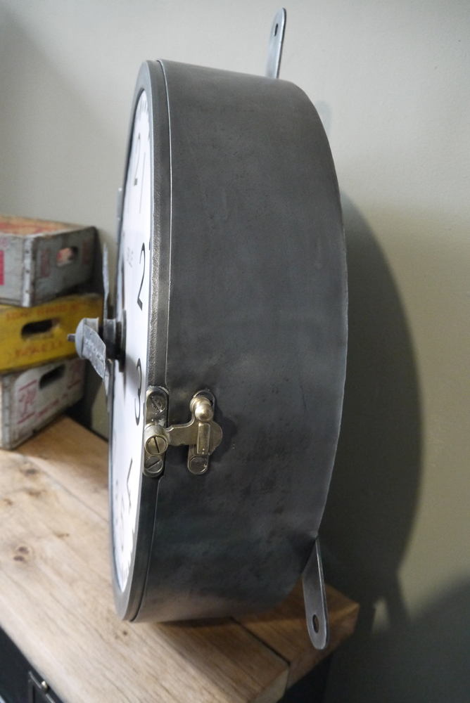 ancienne grande horloge de gare Brillié cadran emallé – Image 11