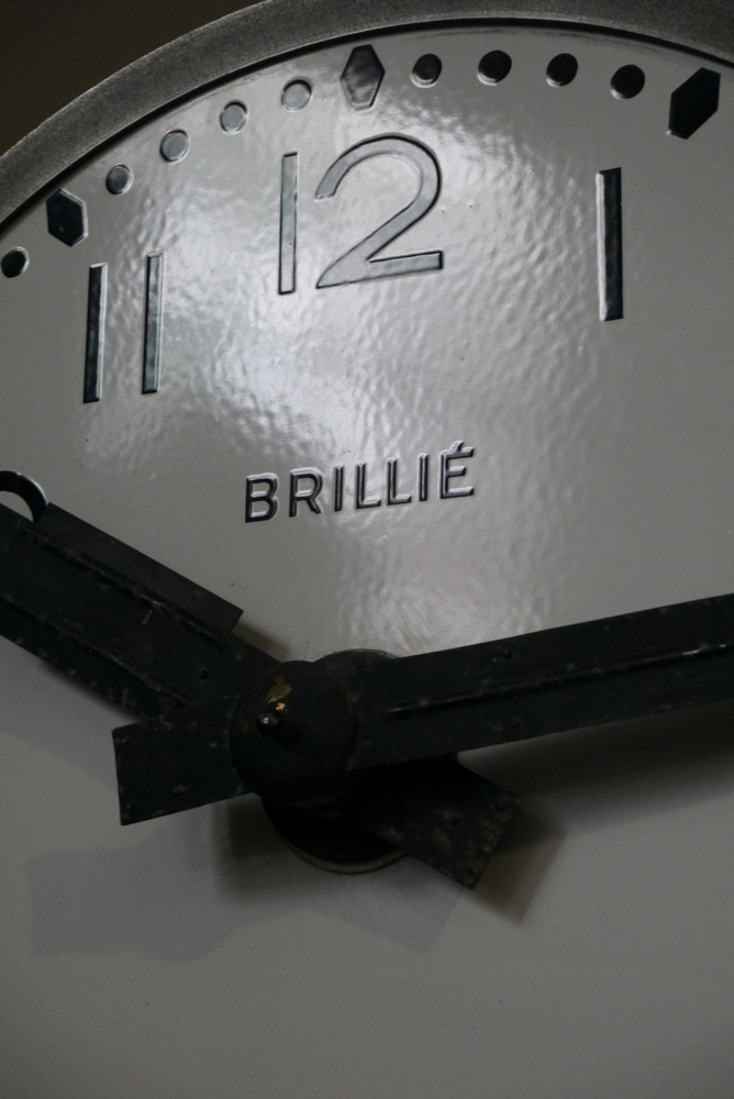 ancienne grande horloge de gare Brillié cadran emallé – Image 14