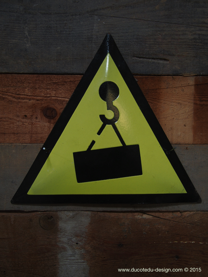 Ancienne plaque emaillée d'usine danger – Image 2