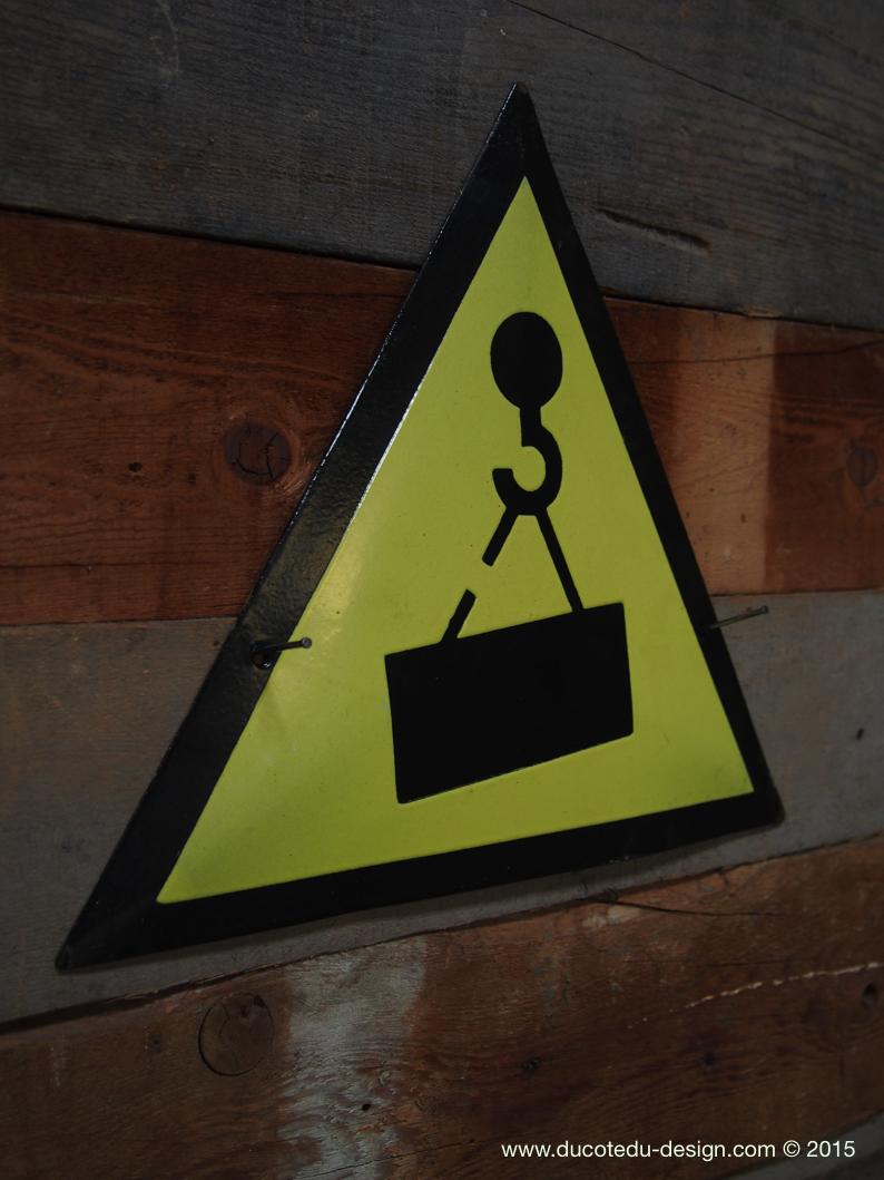 Ancienne plaque emaillée d'usine danger – Image 4