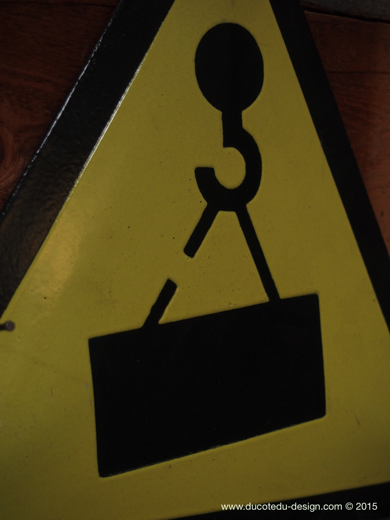 Ancienne plaque emaillée d'usine danger – Image 3