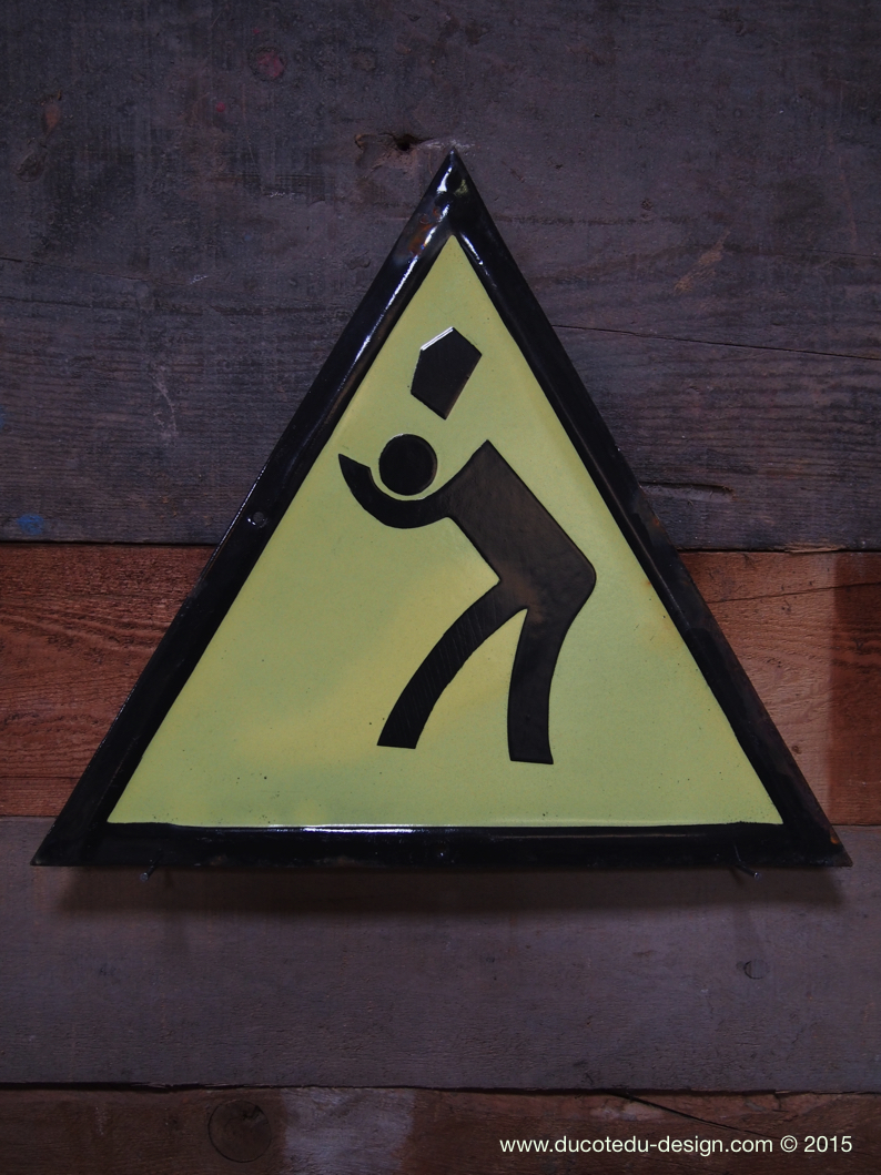 Ancienne plaque emaillée d'usine danger – Image 2