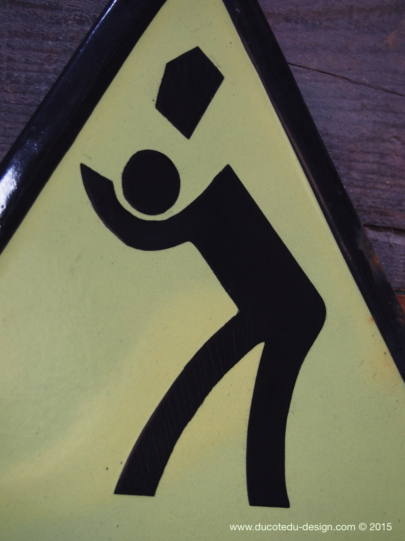 Ancienne plaque emaillée d'usine danger – Image 3