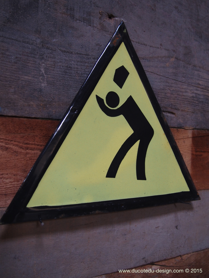 Ancienne plaque emaillée d'usine danger – Image 4