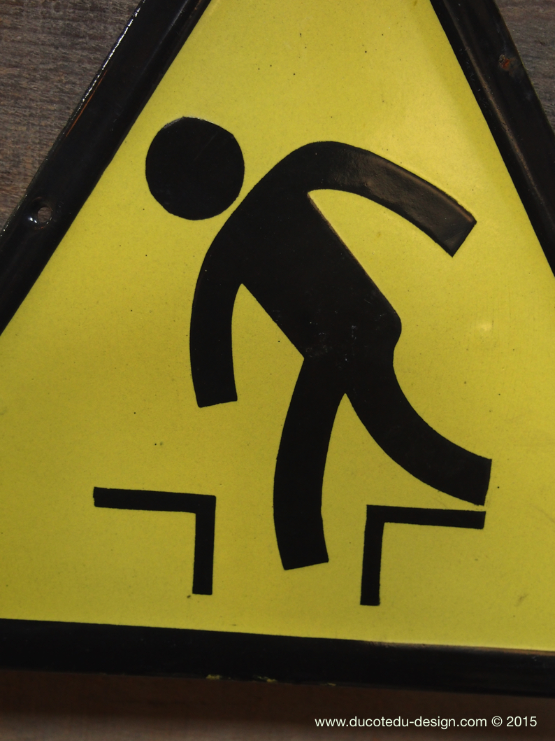 Ancienne plaque emaillée d'usine danger – Image 3