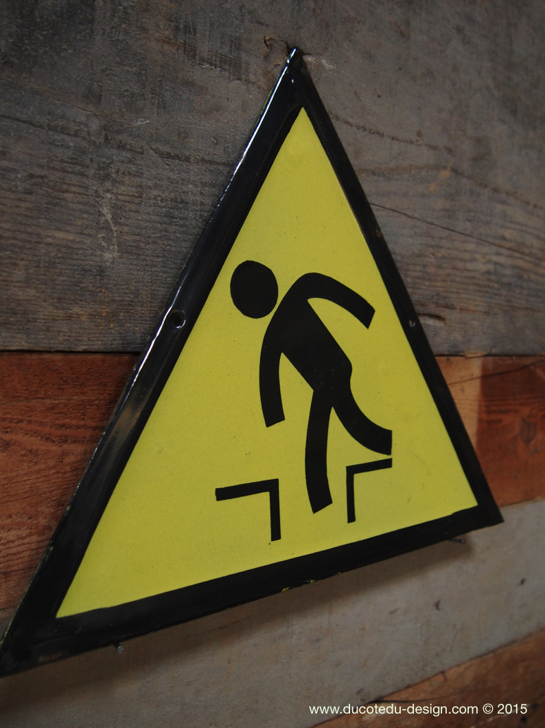 Ancienne plaque emaillée d'usine danger – Image 4