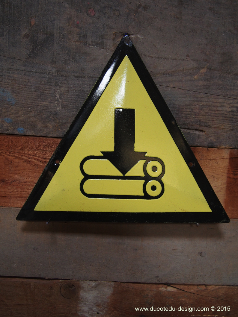 Ancienne plaque emaillée d'usine danger – Image 2