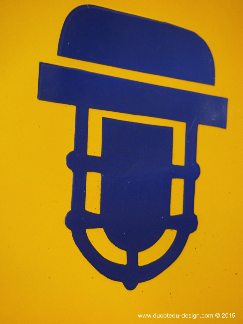 Ancienne grande plaque emaillée d'usine danger – Image 5