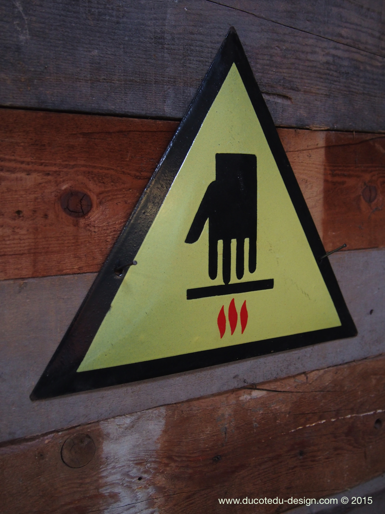 Ancienne plaque emaillée d'usine danger – Image 4