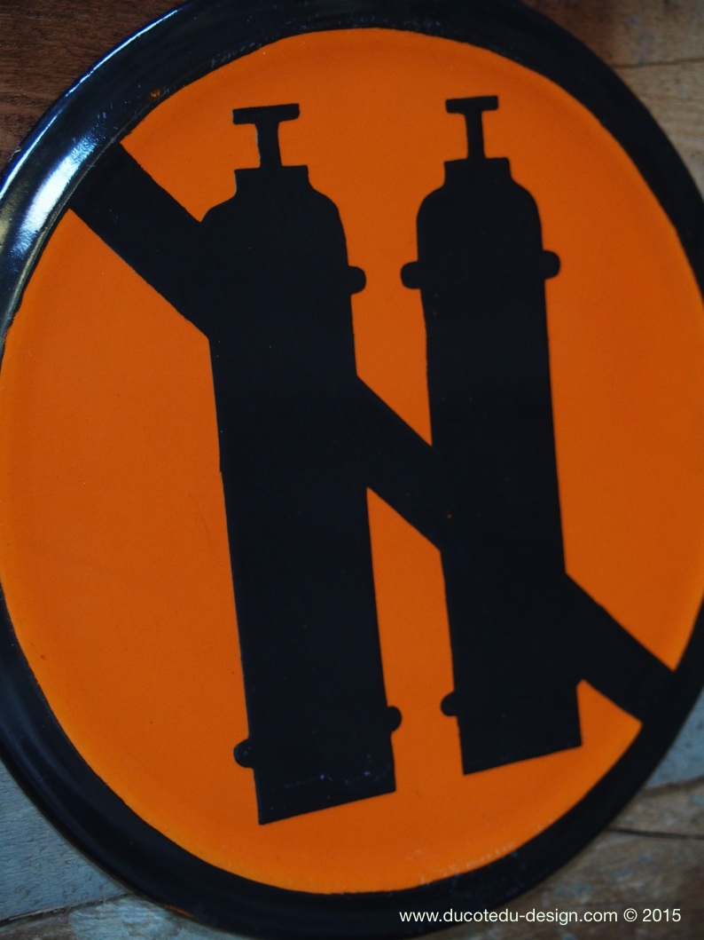 Ancienne plaque emaillée d'usine danger – Image 4