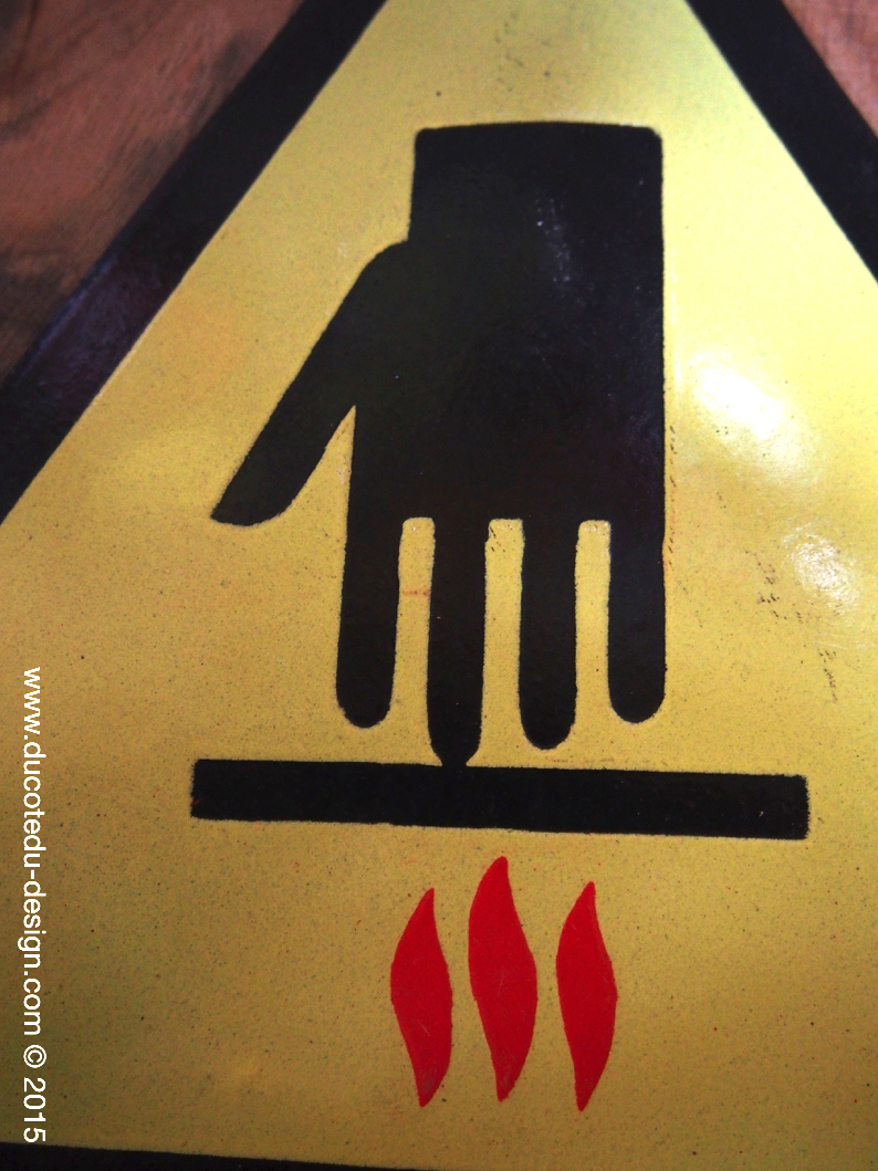 Ancienne plaque emaillée d'usine danger – Image 3