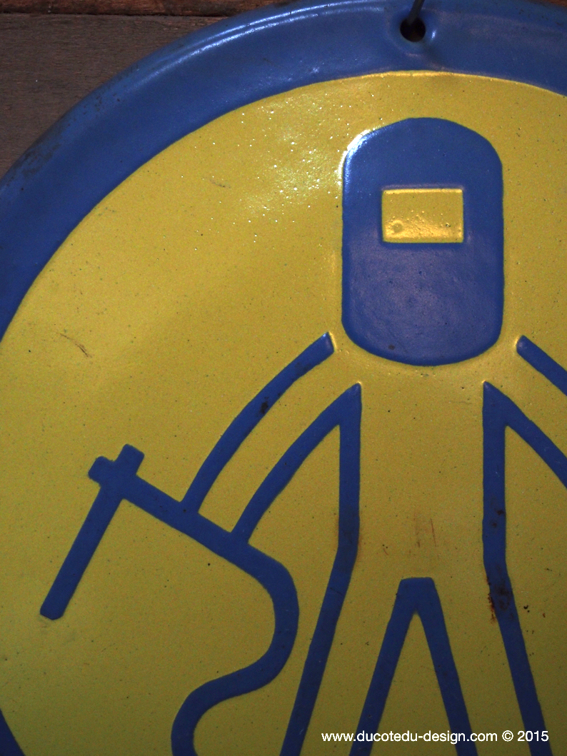 Ancienne plaque emaillée d'usine danger – Image 4