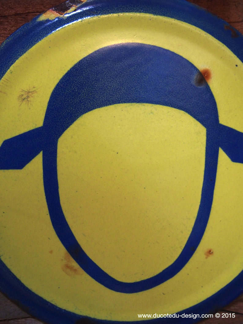 Ancienne plaque emaillée d'usine danger – Image 3