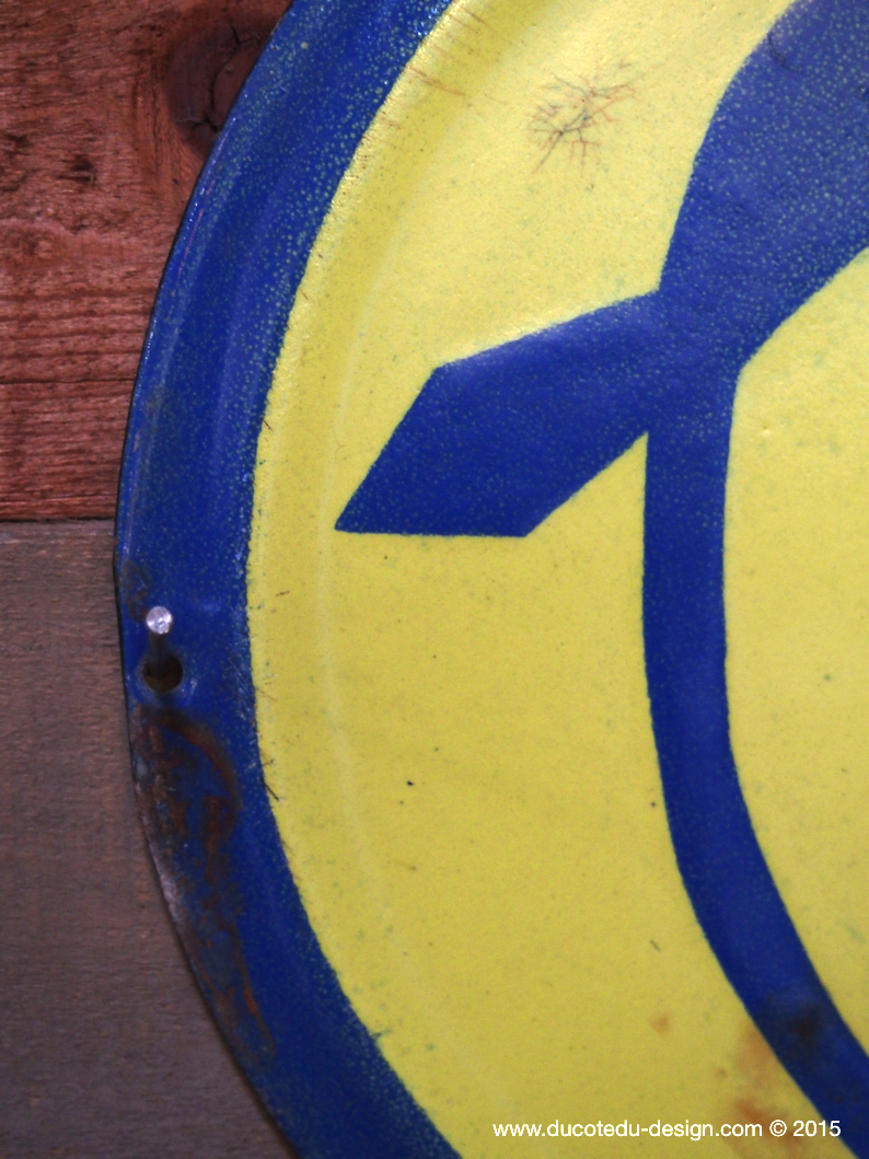 Ancienne plaque emaillée d'usine danger – Image 5