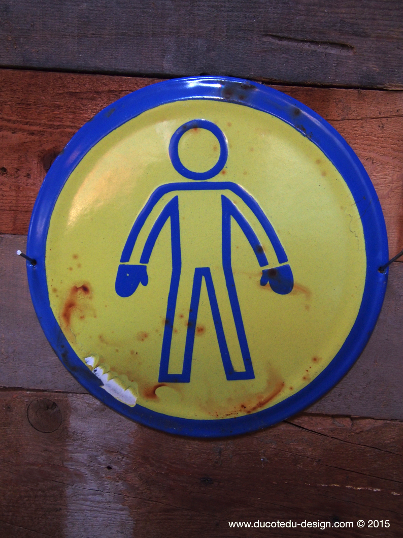 Ancienne plaque emaillée d'usine danger – Image 2