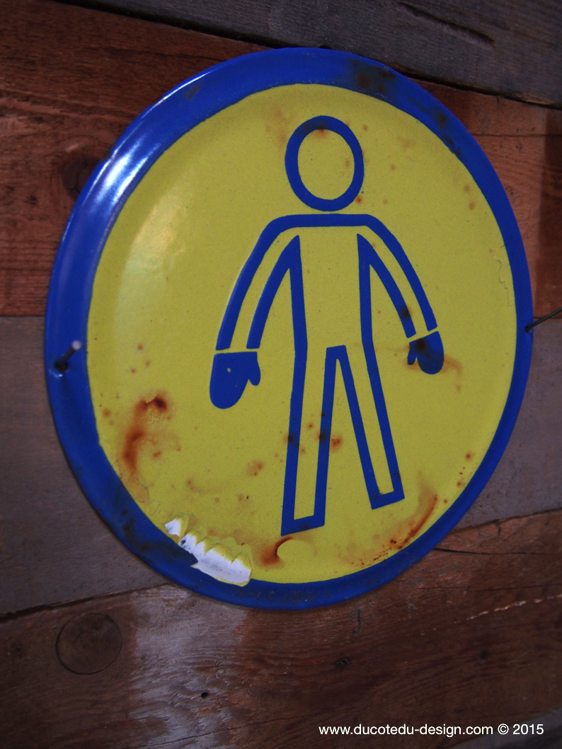 Ancienne plaque emaillée d'usine danger – Image 4