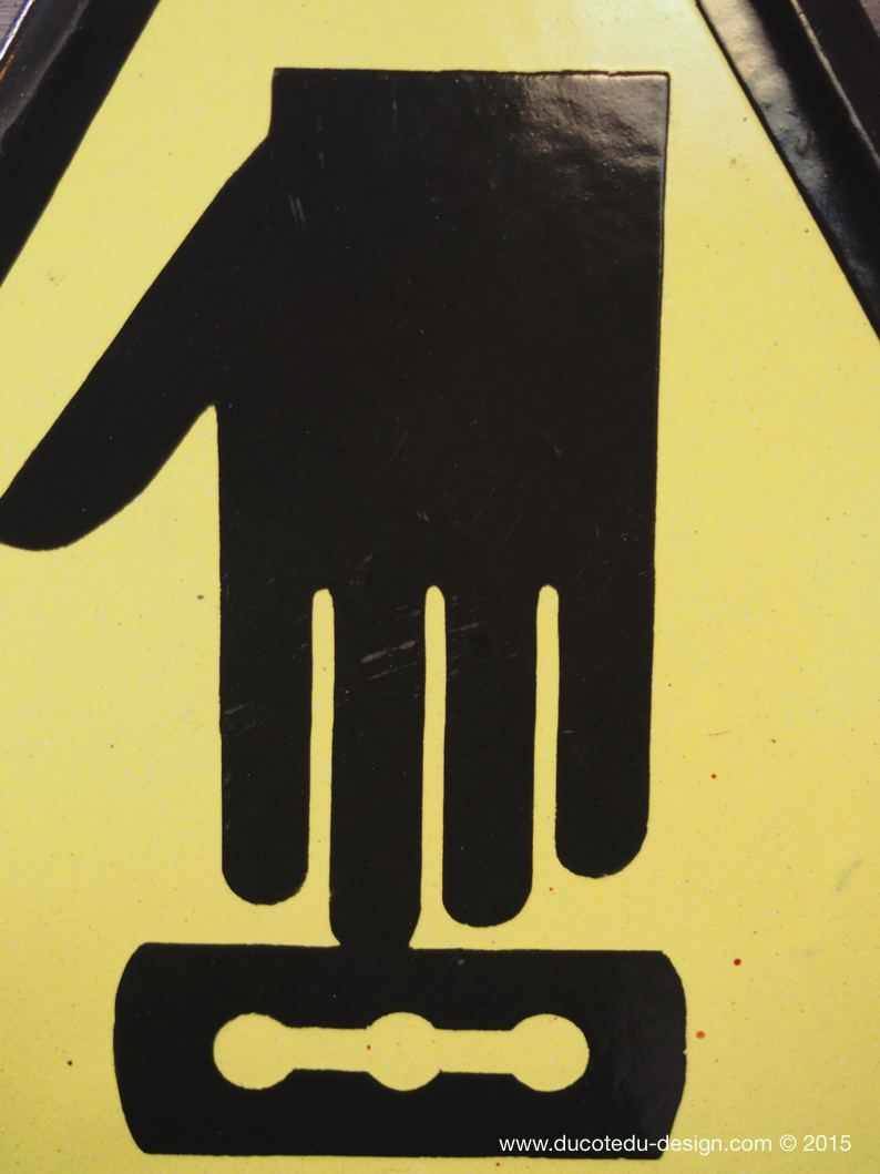 Ancienne plaque emaillée d'usine danger – Image 3