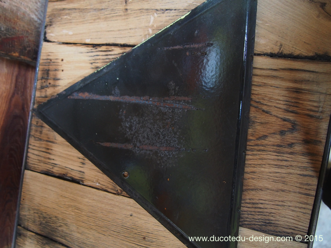 Ancienne plaque emaillée d'usine danger – Image 5