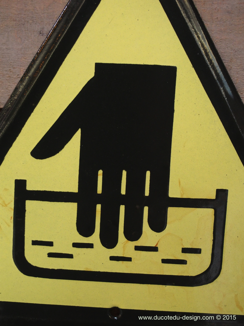 Ancienne plaque emaillée d'usine danger – Image 3