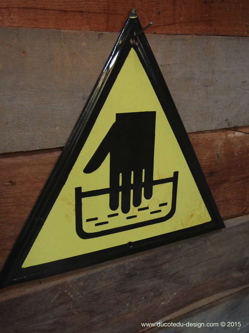 Ancienne plaque emaillée d'usine danger – Image 4
