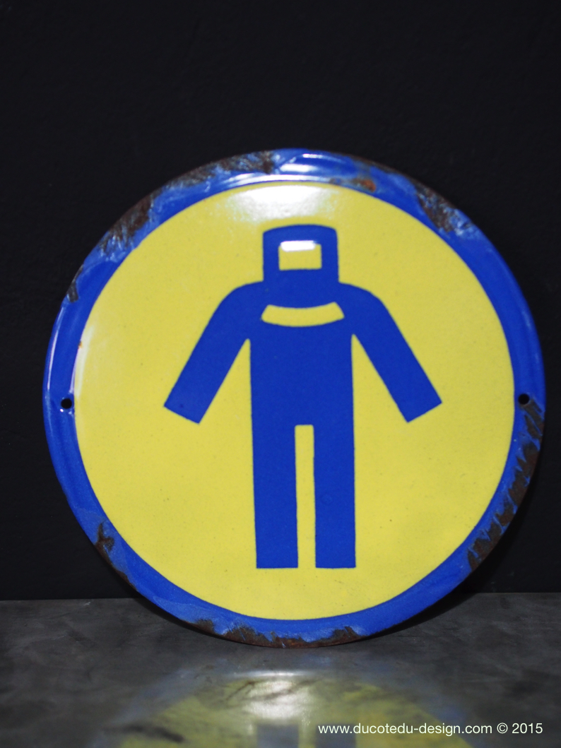 Ancienne plaque emaillée d'usine danger – Image 2