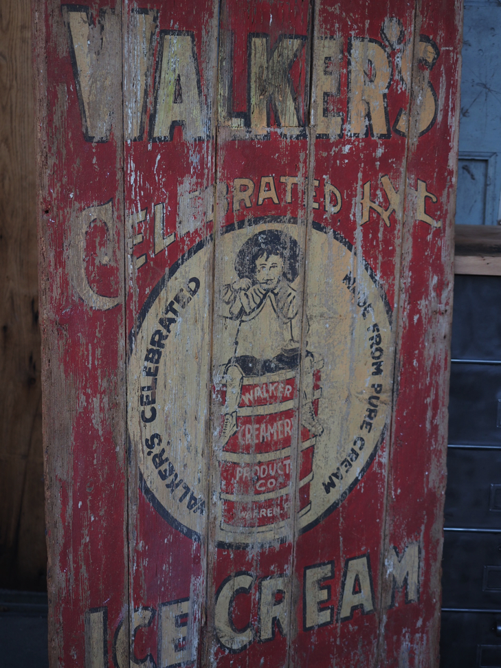 enseigne ancienne porte bois americaine ice cream – Image 5