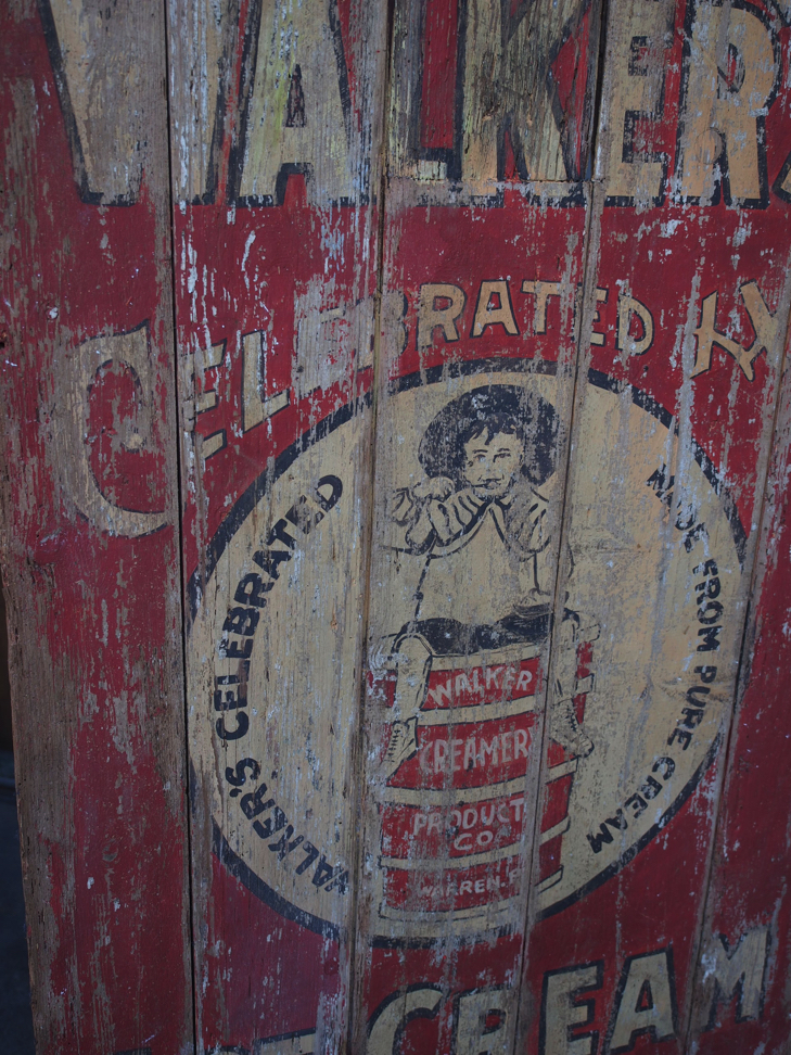 enseigne ancienne porte bois americaine ice cream – Image 7