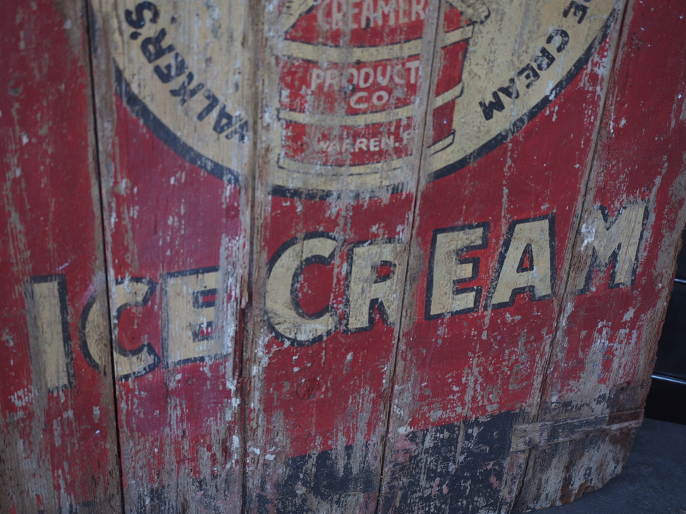 enseigne ancienne porte bois americaine ice cream – Image 8