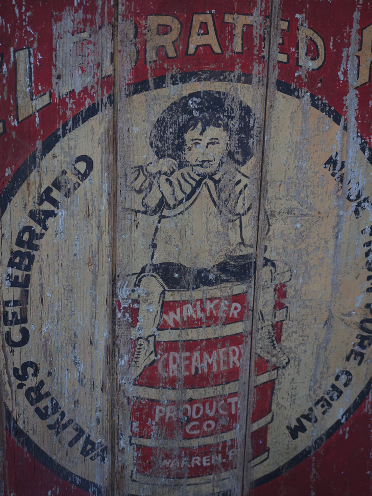 enseigne ancienne porte bois americaine ice cream – Image 9