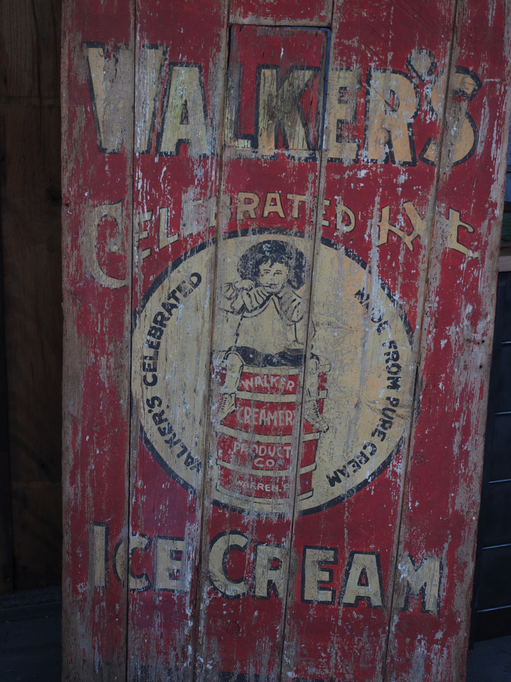 enseigne ancienne porte bois americaine ice cream – Image 14