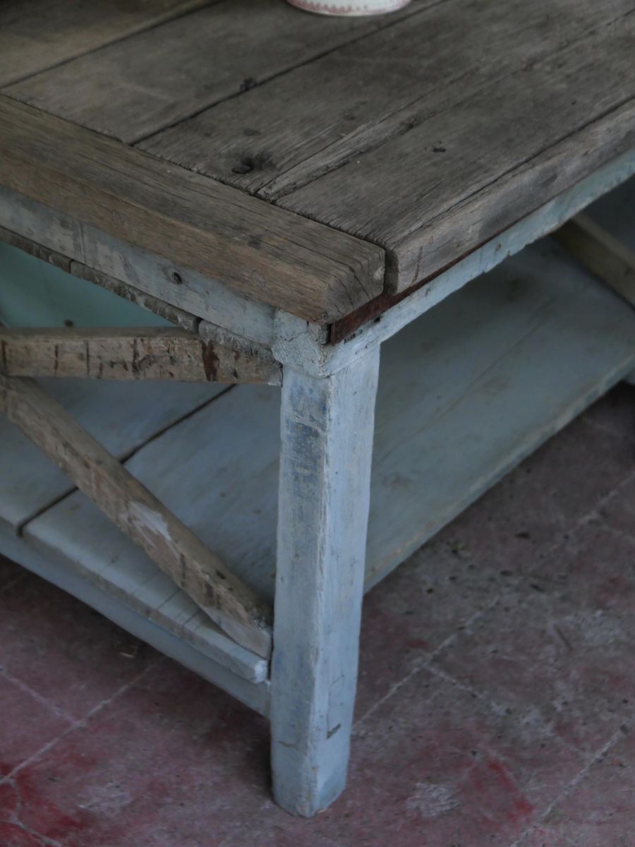 tres grande table basse etabli industriel – Image 7